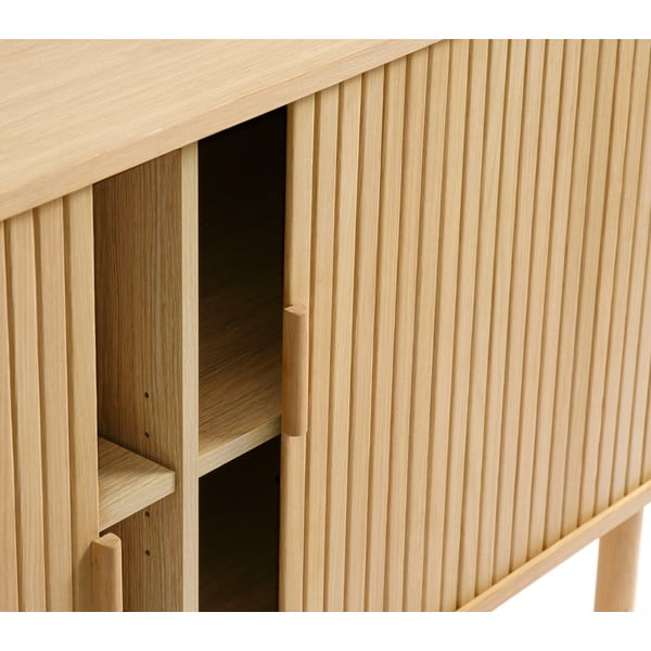 Niska komoda w dekorze dębu z drzwiami przesuwnymi 76x160 cm Cavo – Unique Furniture-image-1