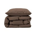 Brązowa pościel dwuosobowa z perkalu bawełnianego 200x220 cm Crisp – Södahl