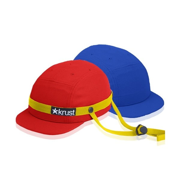 Kask rowerowy Krust red/yellow/blue z zapasową czapką, rozmiar S
