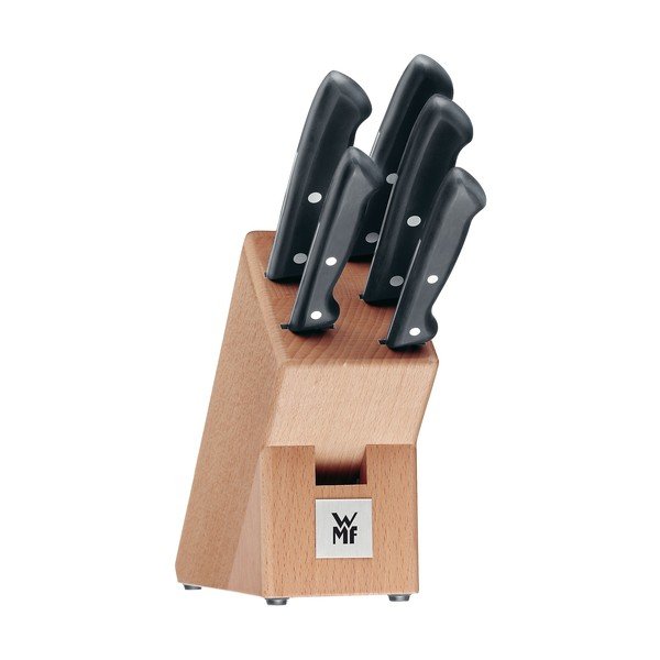 Komplet 5 noży ze stali nierdzewnej ze stojakiem WMF Cromargan® Classic-image-1