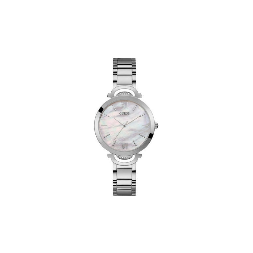 Zegarek damski w srebrnym kolorze z paskiem ze stali nierdzewnej Guess W1090L1