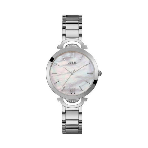 Zegarek damski w srebrnym kolorze z paskiem ze stali nierdzewnej Guess W1090L1