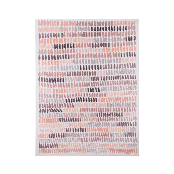 Obraz z ręcznie malowanymi elementami z ramą w zestawie/na płótnie 90x120 cm Naska – Bizzotto