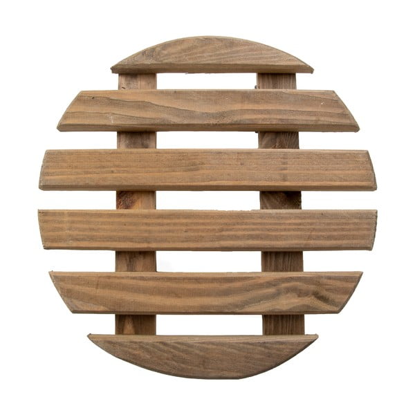 Drewniany kwietnik na kółkach ø 29 cm (wysokość 8 cm) Indoor – Esschert Design-image-3