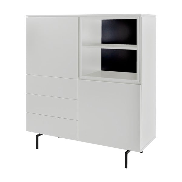 Biała wysoka komoda 120x133 cm Plain – Tenzo-image-1