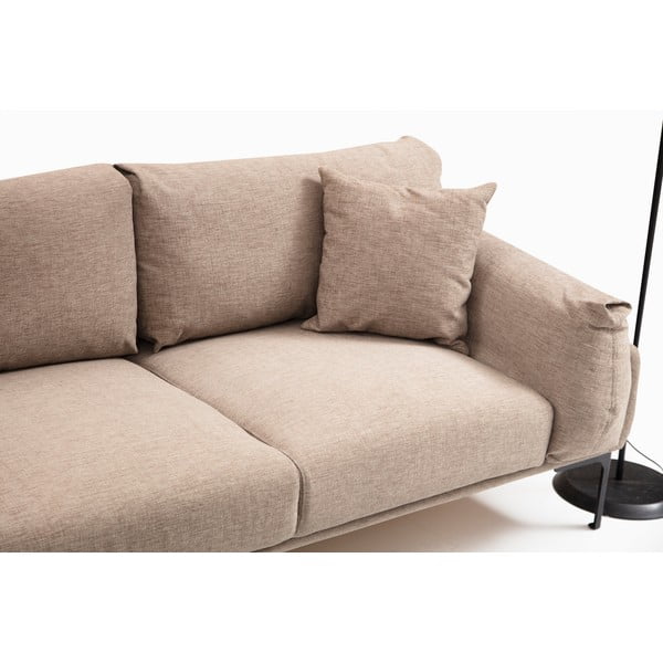 Beżowa sofa narożna Artie Leo, lewy narożnik-image-3