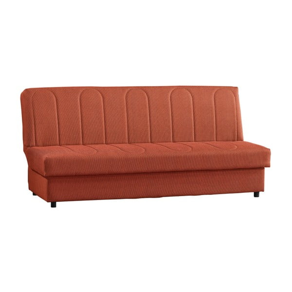 Pomarańczowa trzyosobowa sofa rozkładana ze schowkiem Esidra Pause