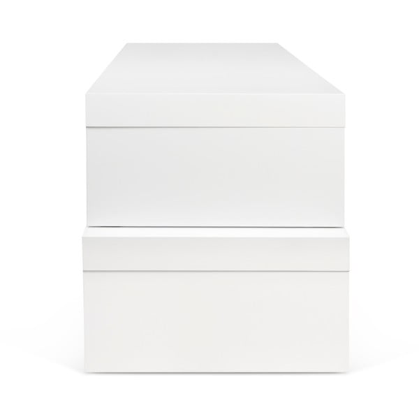 Biały stolik regulowany pod TV TemaHome Cliff Walnut-image-2