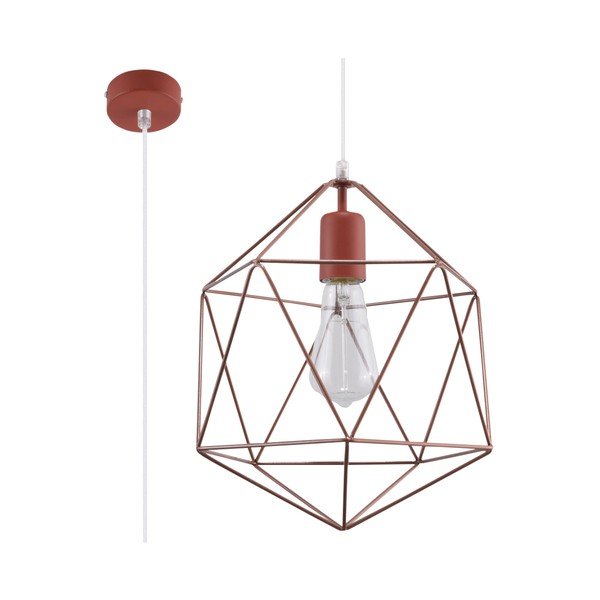 Lampa wisząca w kolorze miedzi Sollux Donato-image-3