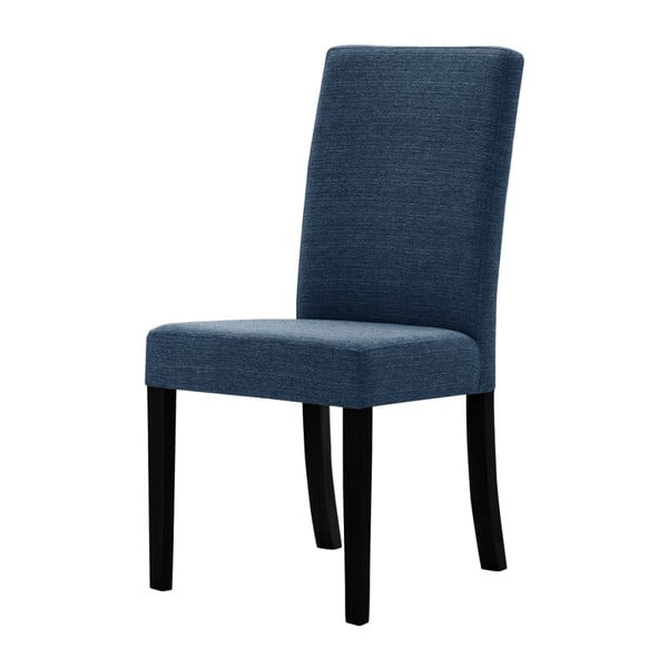 Niebieskie krzesło z czarnymi nogami Ted Lapidus Maison Tonka