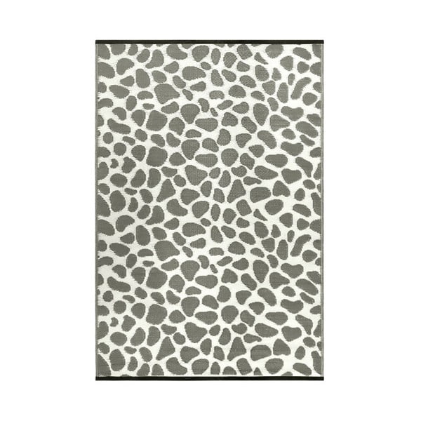 Szaro-biały dwustronny dywan zewnętrzny Green Decore Silenco, 90x150 cm