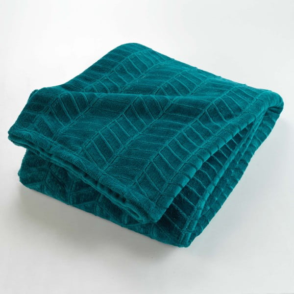 Niebieska narzuta z mikfroflaneli 180x220 cm Arya – douceur d'intérieur-image-1