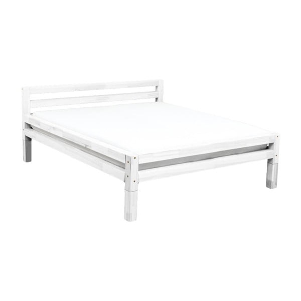 Białe łóżko 2-osobowe z drewna świerkowego Benlemi Double, 180x200 cm-image-3