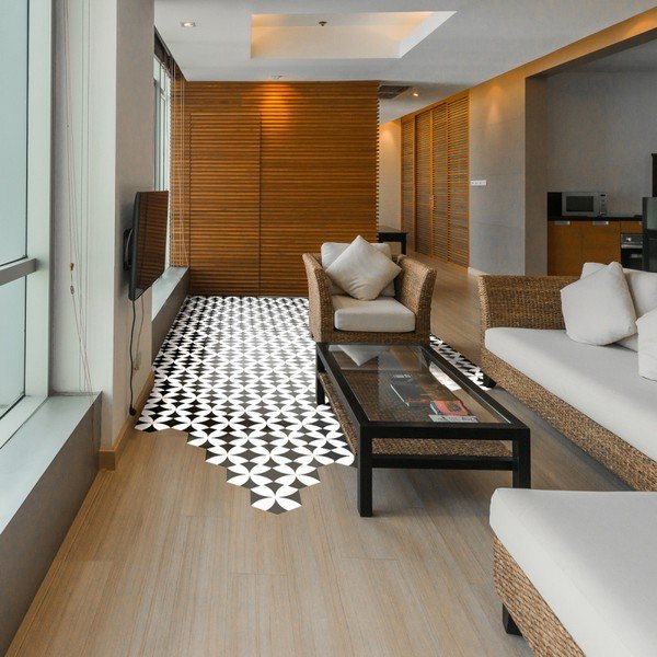 Zestaw 10 naklejek na podłogę Ambiance Floor Stickers Hexagons Bernardo, 40x90 cm-image-1