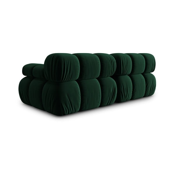 Zielona aksamitna sofa 188 cm Bellis – Micadoni Home-image-4