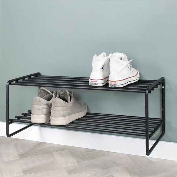 Czarny metalowy regał na buty Clint – Spinder Design-image-4