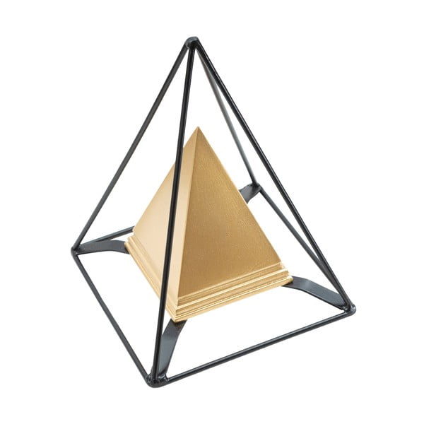 Metalowa figurka w dekorze w kolorze złota Mauro Ferretti Piramid-image-1