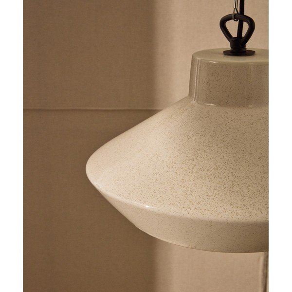 Beżowa lampa wisząca z ceramicznym kloszem ø 31 cm Portol – Kave Home-image-2