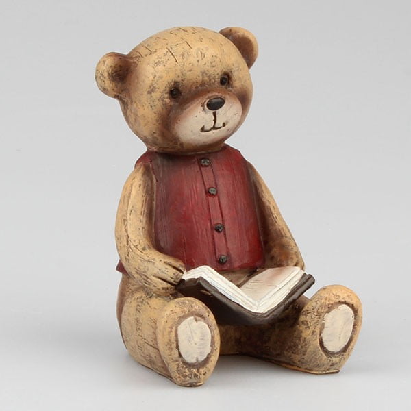 Figurka dekoracyjna niedźwiadek z książką Dakls 