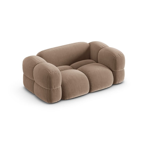 Brązowa aksamitna sofa 180 cm Loretto – Cosmopolitan Design-image-3