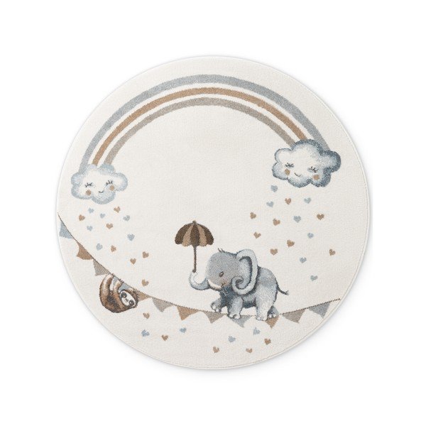 Kremowy dywan dziecięcy ø160 cm Walk like an Elephant Rainbow – Villeroy&Boch