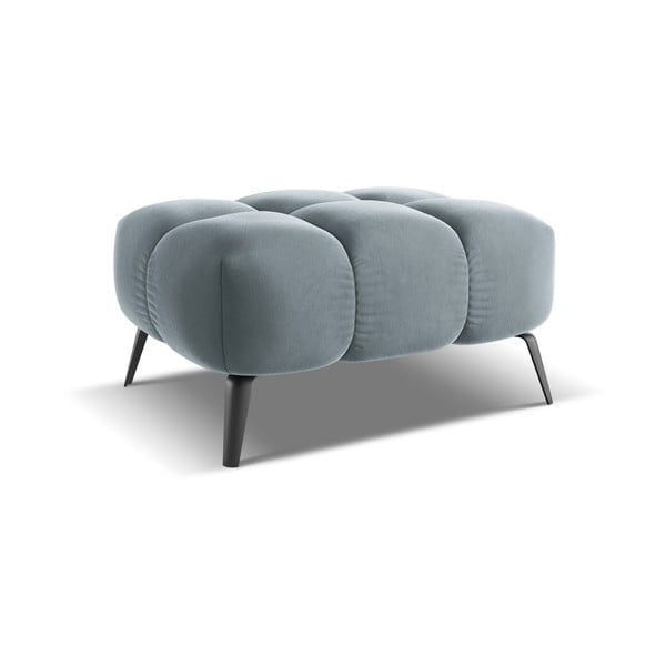 Jasnoniebieski aksamitny podnóżek Nalu – Makamii-image-2