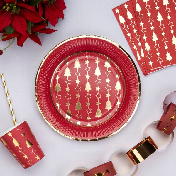Zestaw 8 talerzy papierowych Neviti Dazzling Christmas-image-1