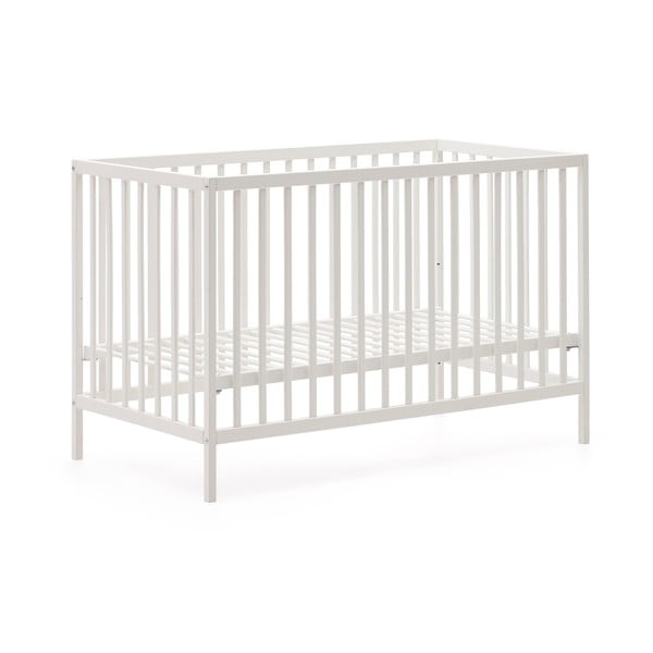 Białe łóżeczko z litego drewna bukowego 60x120 cm Shantal – Kave Home-image-2