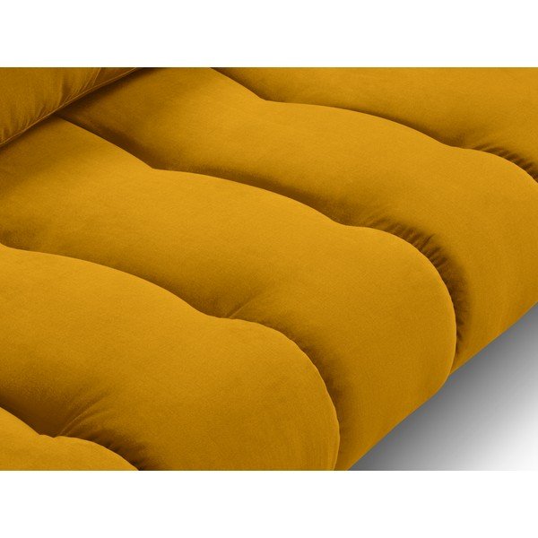 Żółta sofa z aksamitnym obiciem Interieurs 86 Octave-image-1