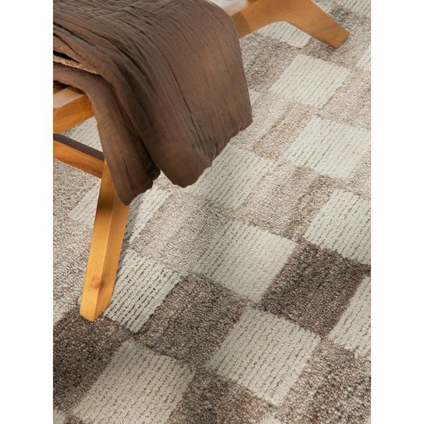 Kremowy wełniany dywan tkany ręcznie 80x150 cm Boho 1.0 Quadra – Vikosa-image-3