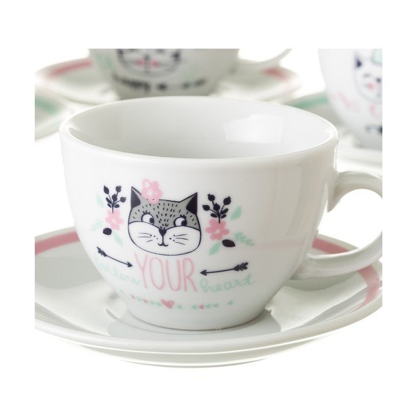 Komplet 4 porcelanowych filiżanek Unimasa Boho-image-2