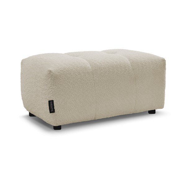 Beżowy podnóżek z materiału bouclé Roxelane – Bobochic Paris-image-3