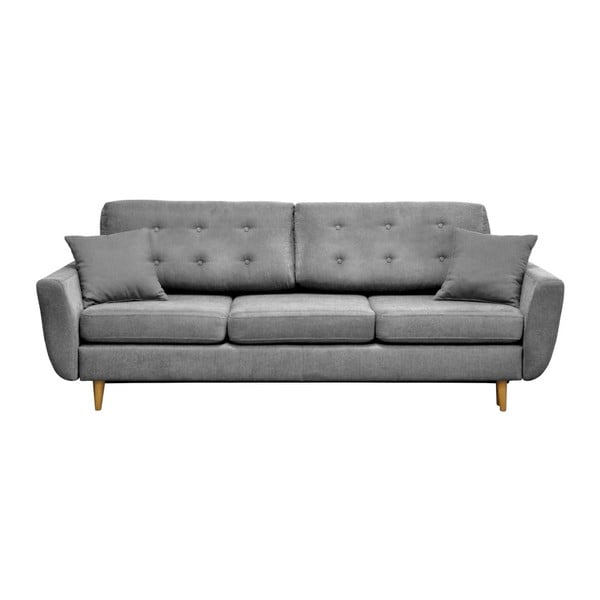 Jasnoszara 3-osobowa sofa rozkładana Cosmopolitan design Barcelona