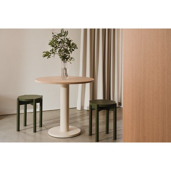 Czerwony stołek z litego drewna bukowego Hopp – noo.ma-image-2