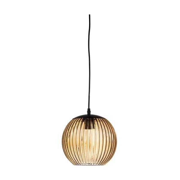 Brązowa szklana lampa wisząca LED ø 23 cm Sybia – Bloomingville