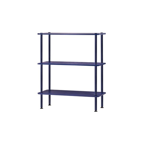 Niebieski regał w dekorze dębu 80x90,5x35 cm Teidi – noo.ma