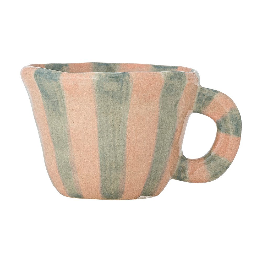 Jasnozielono-jasnoróżowa ceramiczna filiżanka na espresso 110 ml Nini – Bloomingville