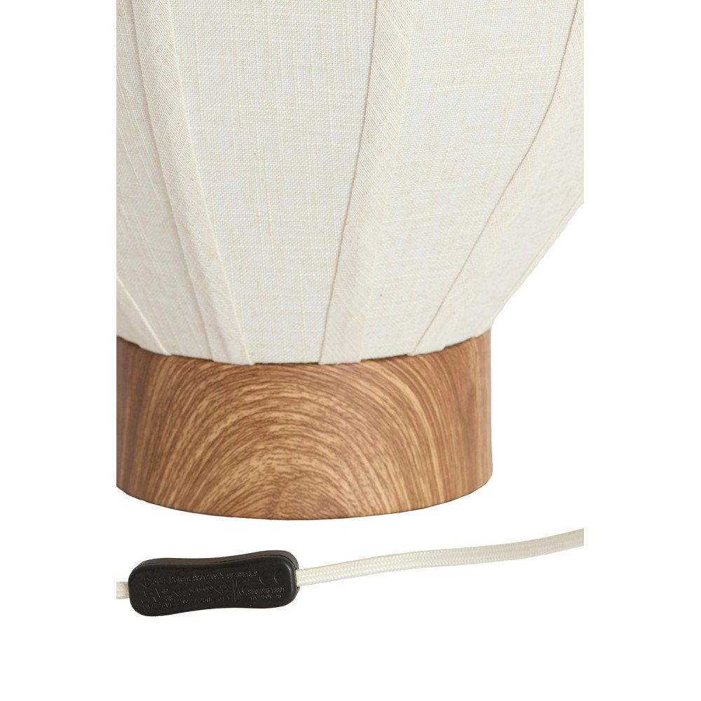 Kremowa metalowa lampa stołowa z tekstylnym kloszem (wysokość 36 cm) Kyzo – Light & Living (zdjęcie 8)