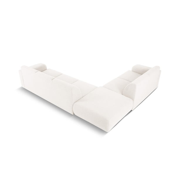 Biały narożnik z materiału bouclé (lewostronny) Molino – Micadoni Home-image-3