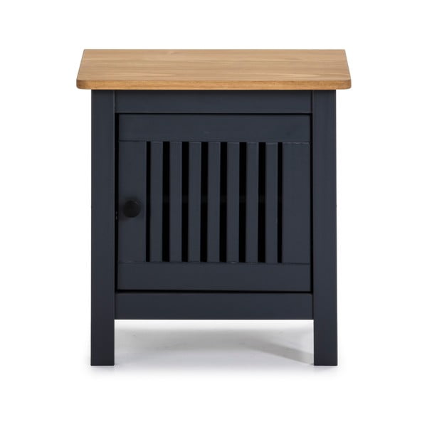 Szara drewniana szafka nocna Marckeric Bruna-image-2