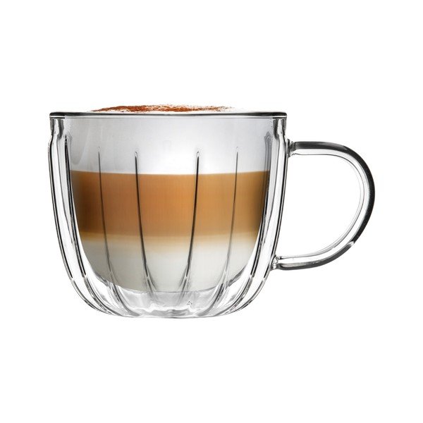 Szklane filiżanki zestaw 2 szt. do cappuccino 350 ml Tulip – Vialli Design-image-4