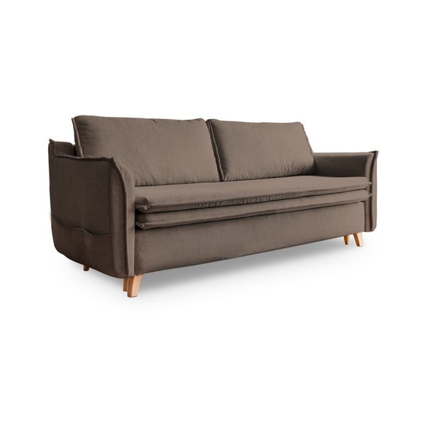 Jasnobrązowa rozkładana sofa 225 cm Charming Charlie – Miuform