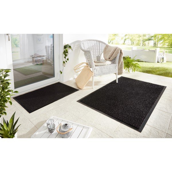 Czarna wycieraczka zewnętrzna Hanse Home Garden Brush, 60x90 cm-image-1