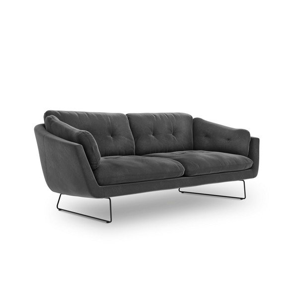 Ciemnoszara sofa z aksamitnym obiciem Windsor & Co Sofas Gravity-image-2