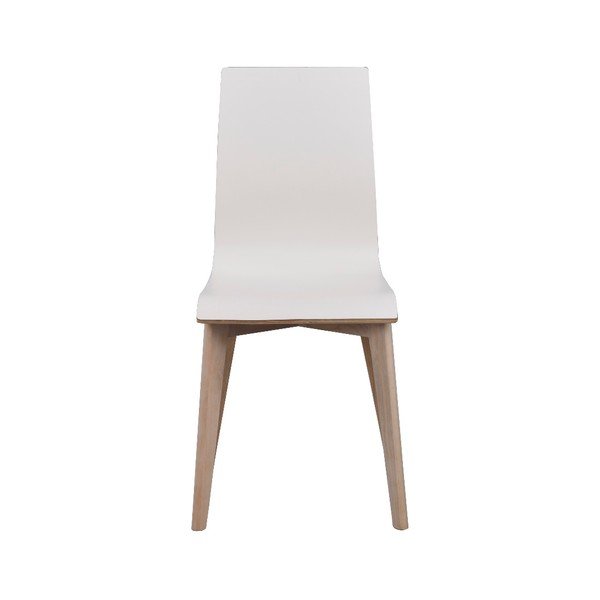 Białe krzesło do jadalni z jasnobrązowymi nogami Rowico Grace-image-2