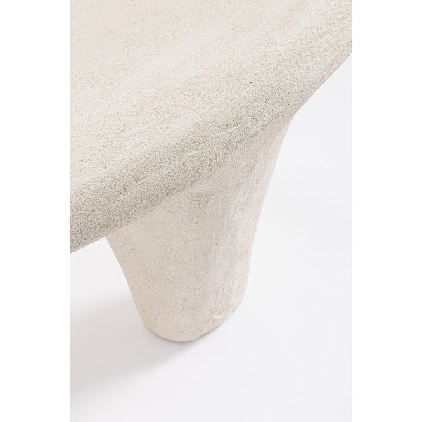 Kremowy stolik z żywicy polimerowej 62x102 cm Albin – Bizzotto-image-2