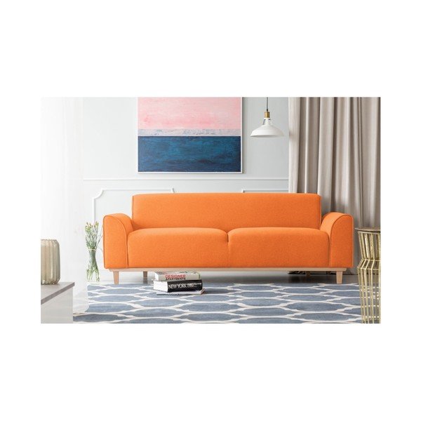 Pomarańczowa sofa 3-osobowa Kooko Home Jazz-image-1