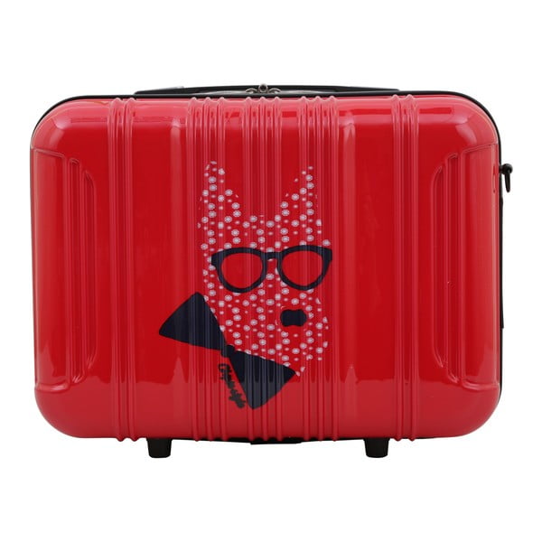 Czerwony kuferek podróżny LULU CASTAGNETTE Dog, 17 l