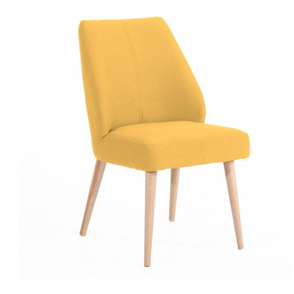 Jasnożółte tapicerowane krzesło Max Winzer Todd