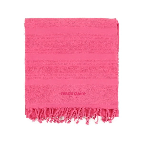 Różowy ręcznik plażowy